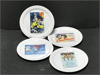 Set of 4 Pottery Barn classic movie plates