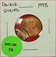 1995 Lincoln Penny Double Strike Error