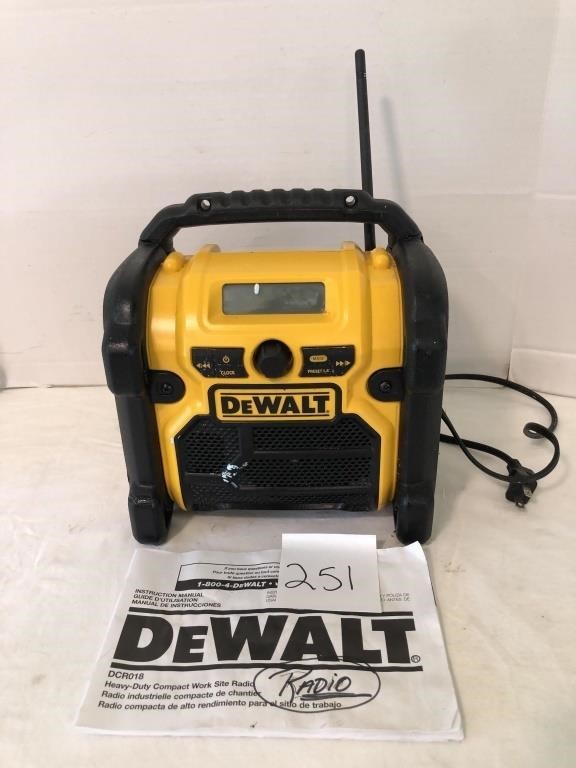 DeWalt radio, electric & battery