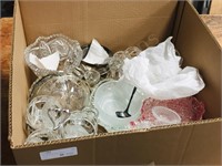 box- glassware, some crystal