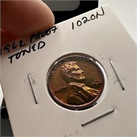 1962 PROOF LINCON MEMORIAL PENNY CENT TONED