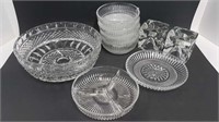 GLASS BOWLS & DISHES + CANDLESTICKS