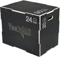Yes4All 3 in 1 Wooden Plyo Box 30x24x20