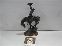 17" Buck McCain Bronze Statue W/COA