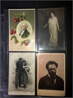 28 x Vintage Postcards of Famous People