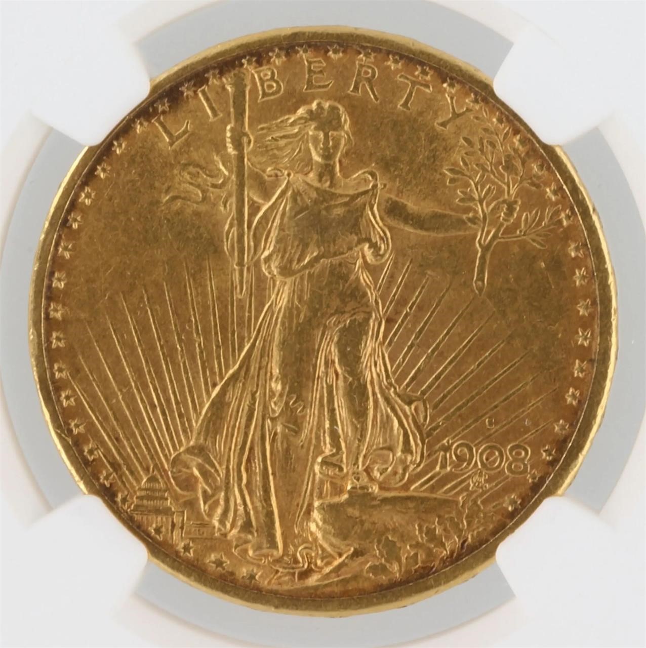 1908 Double Eagle ICG MS64 $20 Saint