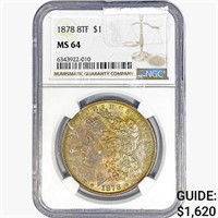 1878 8TF Morgan Silver Dollar NGC MS64