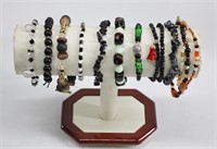 11pc Acrylic / Glass Beaded Bracelets