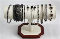 11pc Acrylic Beaded Bracelets / Bangles