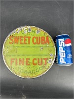 SCARCE SWEET CUBA FINE CUT ROUND TOBACCO CAN TIN