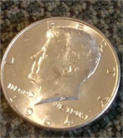 LIKE NEW 1964 KENNEDY 1/2 DOLLAR 90% SILVER