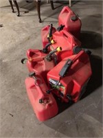 Large lot of 7 gas cans