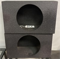 2 12" Subwoofer Speaker Box Behind Truck Seat