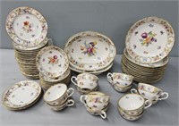 Schumann Dresden Flowers Porcelain Dinnerwares Lot