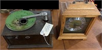 Handmade clock & old vintage record player
