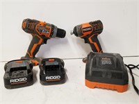 Ridgid Battery Powered Drills and Battery Charger