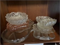 LRG. LOT OF GLASS APPETIZER PLATES/ BOWLS