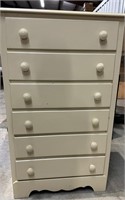 Vintage Solid Wood 5 Drawer Chest of Drawers