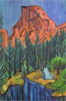 Jen Berson Oil on Canvas Panel Landscape