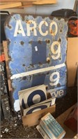 Metal Arco Gas Station price Sign w/ Numbers