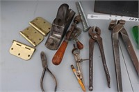 Vintage tools; metal box