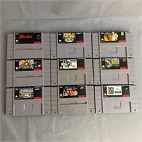 Super Nintendo SNES Lot of 9 Games - UNTESTED