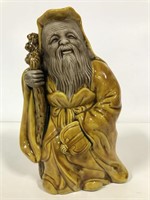 LJ Original clay old man wise scholar statue