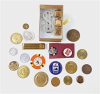 Casino Tokens / Chips, Political Buttons, Masonic