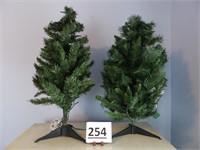2 Table Top Pine Trees