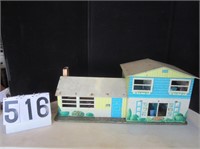 Metal Dollhouse with Contents