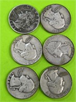 (6) silver quarters