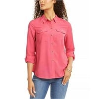 $60  Charter Club Women's Two Pocket Shirt 2XL