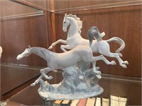 LLADRO HORSES (MARKED REPAIRED)
