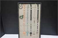 Rosaries Group of 5 Rosary beads, various vintage