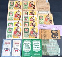 Large Lot  S & H, Thrifty Green Stamps War Rations