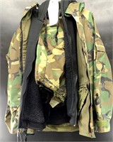 Lot of 3: US GI cold weather parka XL reg. and a S