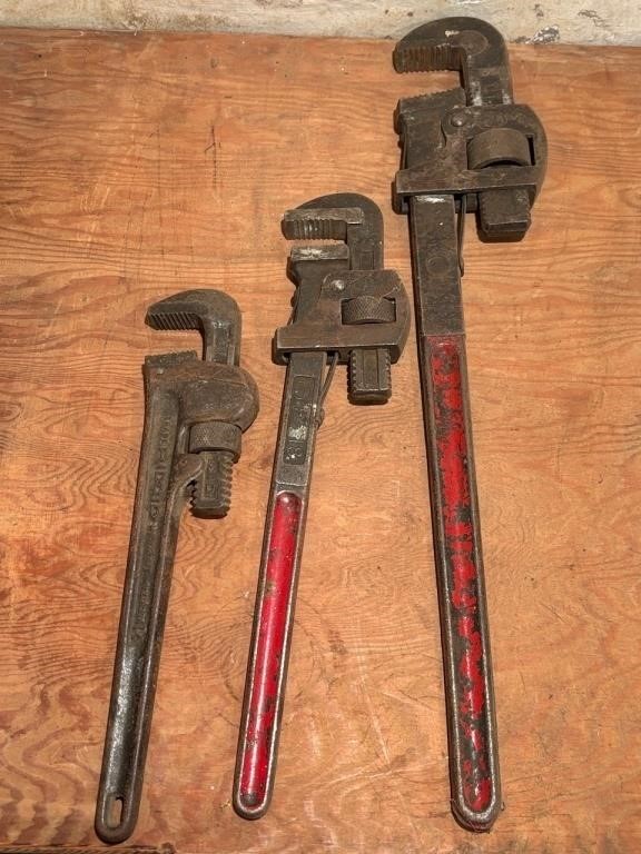 Trio of Pipe Wrenches