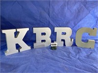 Block Wood Letters, B, R, K, C, 8x7x1.5"