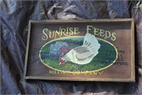 wooden chicken wall hanging tray