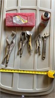 Welding, vice grips, crescent, wrench, case,