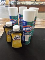 clorox disinfective spray & lysol concentrate