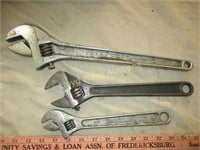 3pc Adjustable "Crescent" Wrench
