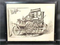 ITCO Traction Engine Print Framed Under Glass