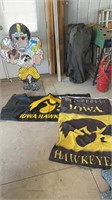 Hawkeye flags and light up decor