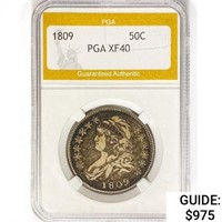 1809 Capped Bust Half Dollar PGA XF40