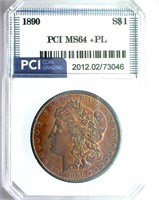1890 Morgan MS64+ PL LISTS $550