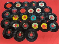 25 Vintage 45 vinyl records. Cash Records Mr Jaws