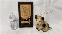 Sam Walter Foss Thermometer & Chalkware Terrier