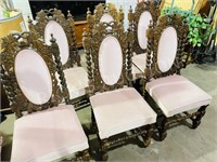 set of 6 antique Jacobean style chairs