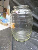 Vintage Libbey Crisa Barrel Jar - 13"